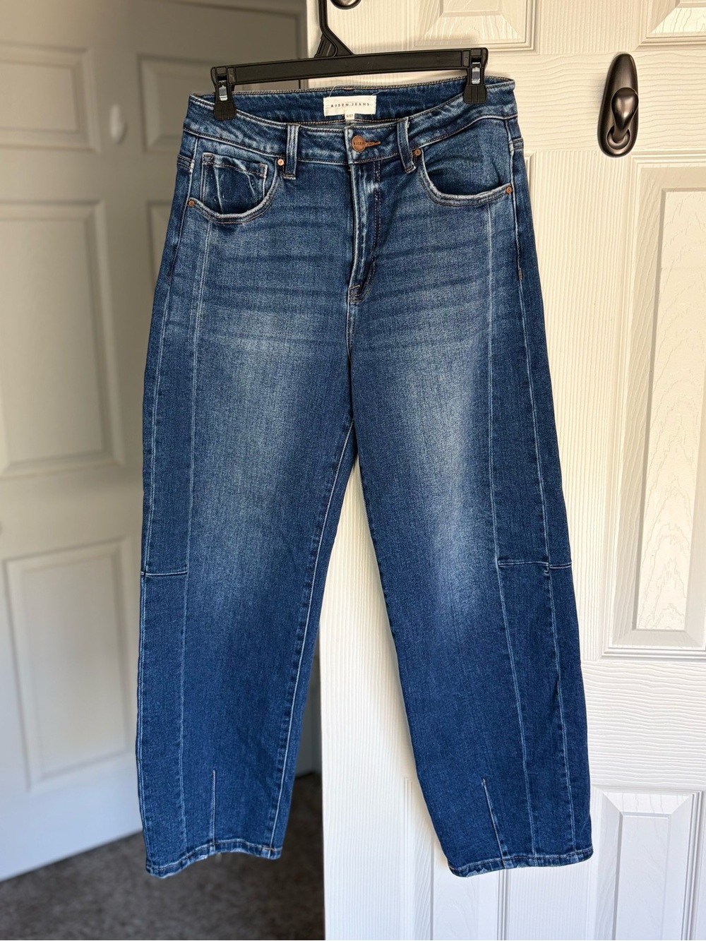 Women’s 5/27 Caleb Dark Wash Barrel Risen Jeans